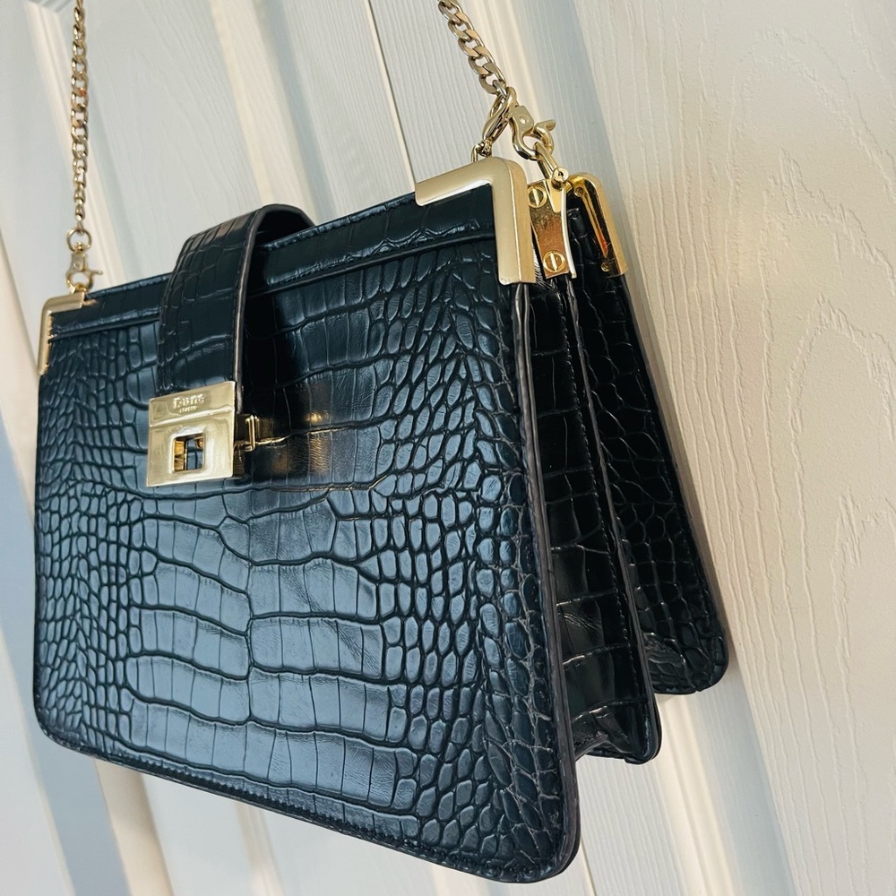 Black purse by DUNE London black shoulder bag - silver chain sling bag